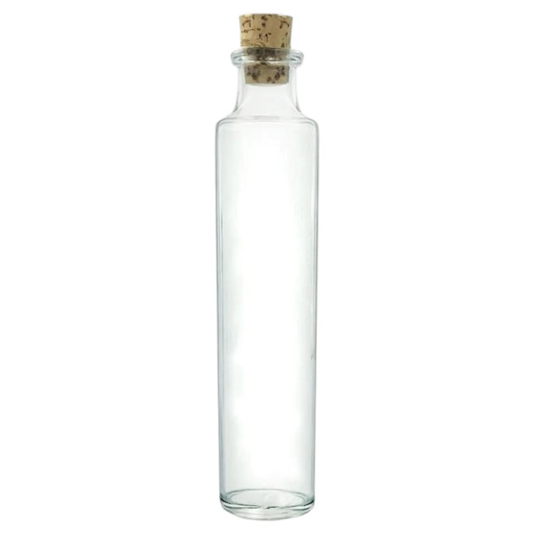 4 oz Cylinder Glass Bottle with Natural Cork Stopper | Corked Bottles