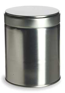 16 oz Round Tea tin with Solid Twist on Lid - 4.2" H | Tin Containers