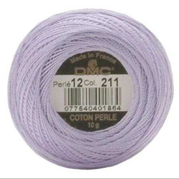DMC Perle Cotton Thread Ball | Size 12 | 211 Lt Lavender
