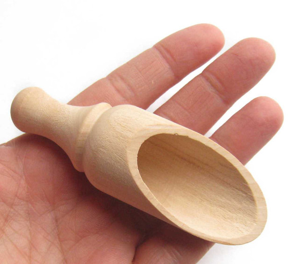 3.5" Round Wooden Scoops – Versatile and Stylish Kitchen Accessory