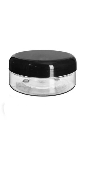 4 oz Low Profile Clear Single Wall Plastic Jar with Your Choice of Lid