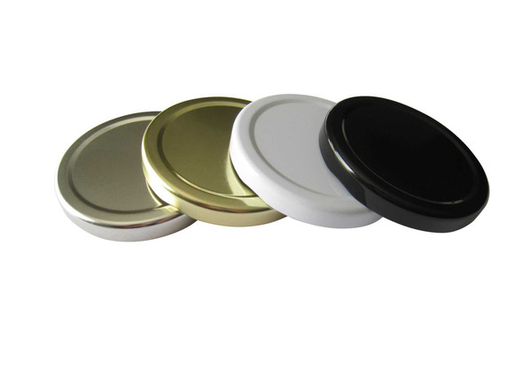 70TW Gold, White, Black, Silver Metal Lids | TW Lug Lids