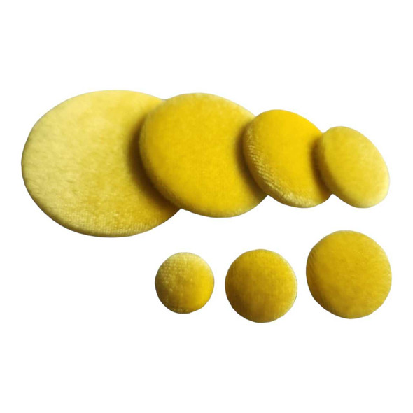 Bright Yellow Velvet Button | Velvet Buttons