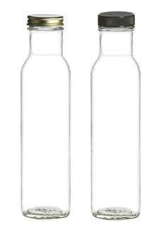8 oz Wide Mouth Glass Bottle - Square bottom | Sauce Bottles