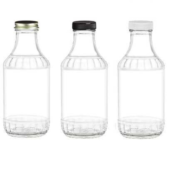 16 oz Decanter Glass Bottle with 38/400 Cap | Sauce Bottles