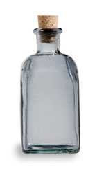 8 oz Gray Recycled Boston Glass Bottle with Cork Stopper | Bottles