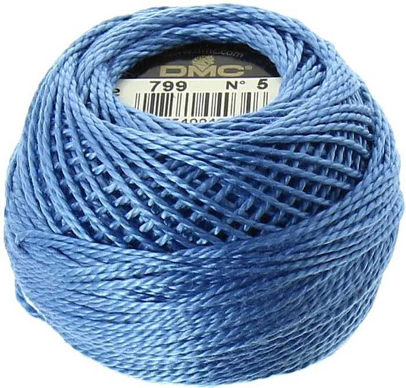 DMC Size 5 Perle Cotton Thread | 799 Md Delft Blue