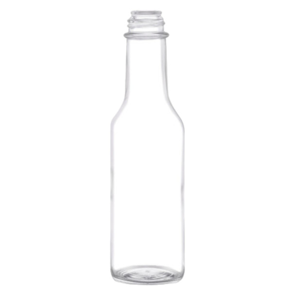 5 oz Woozy Round Glass Bottle with Orifice Flow Reducer and Black Cap