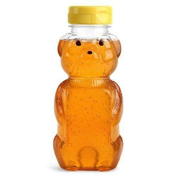 18 pcs 8 fl oz Small Plastic Bear Jars with Cap - 12 oz weight Honey