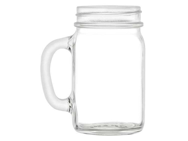 16 fl oz Glass Mason Jar with Handle and lid - Drinking Mug Jar | Mason Jars