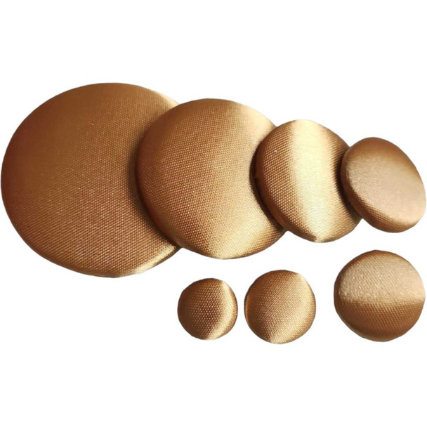 Camel Beige Silk Satin Button | Silk Satin Buttons