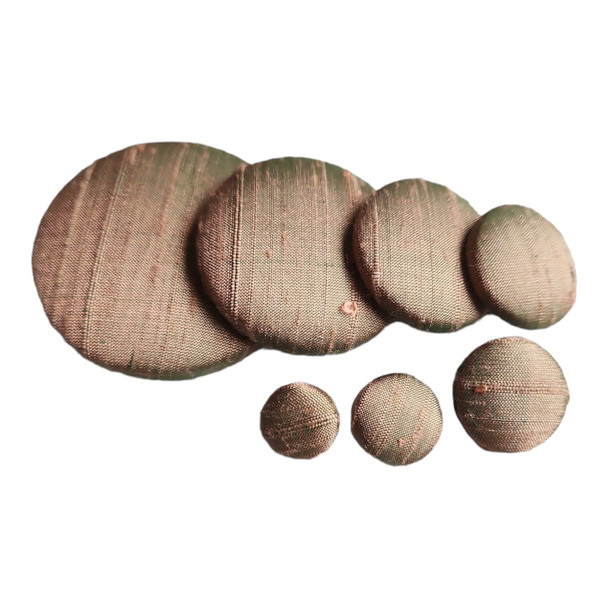 Antique Beige Silk Dupioni Button Antique Beige Silk Dupioni Button