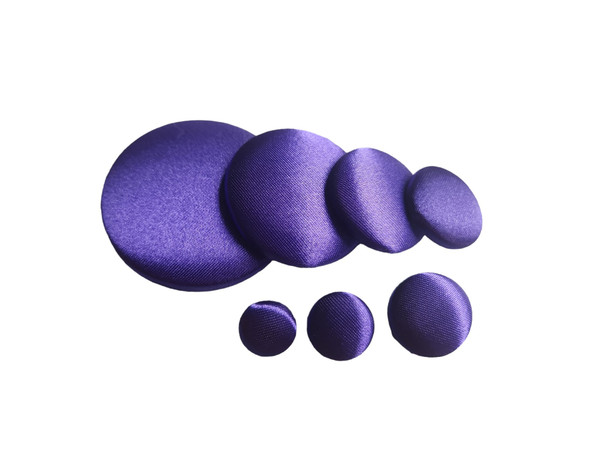 True Purple Silk Satin Button True Purple Silk Satin Button