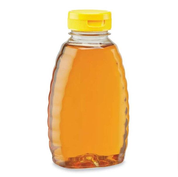 Classic Queenline PET Honey Bottle with Pressure Sensitive Liner