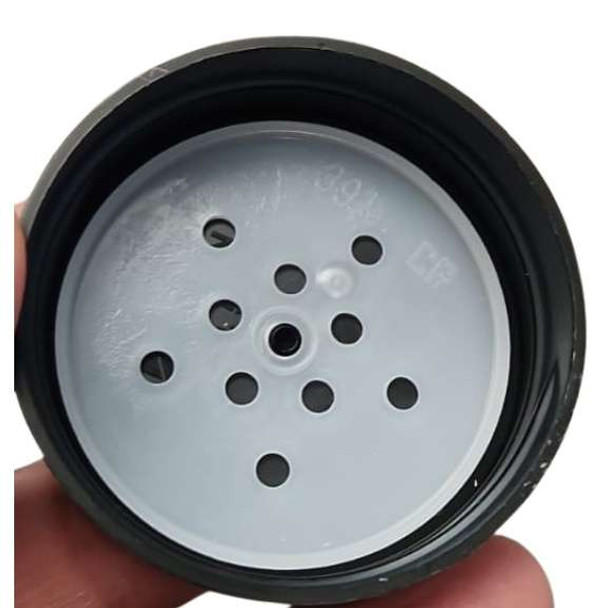 Black Ring Style Plastic Spice Cap with Natural Shaker Fitment