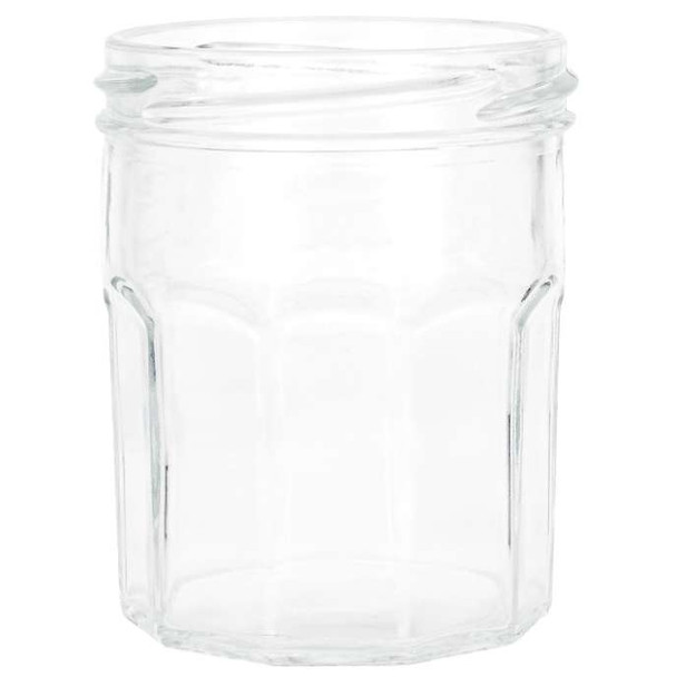 5 oz Beveled Glass Jar with Lid