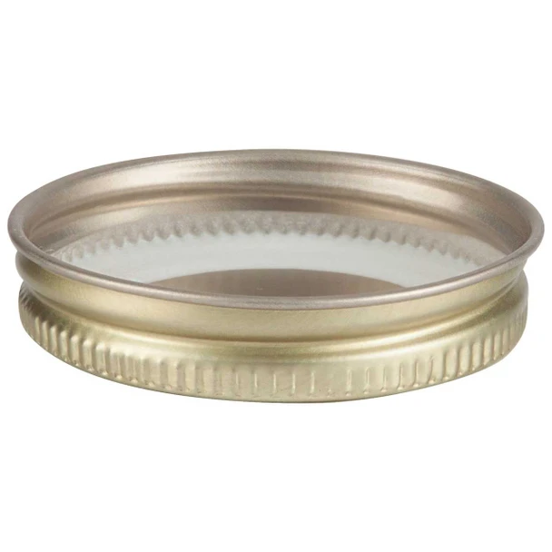 43/400 Gold or White Continuous Metal Cap with Plastisol Liner | CT Thread Lids - Metal