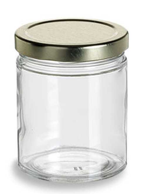 Set of 6, 24 oz Glass Jars with 70TW Lug Lids