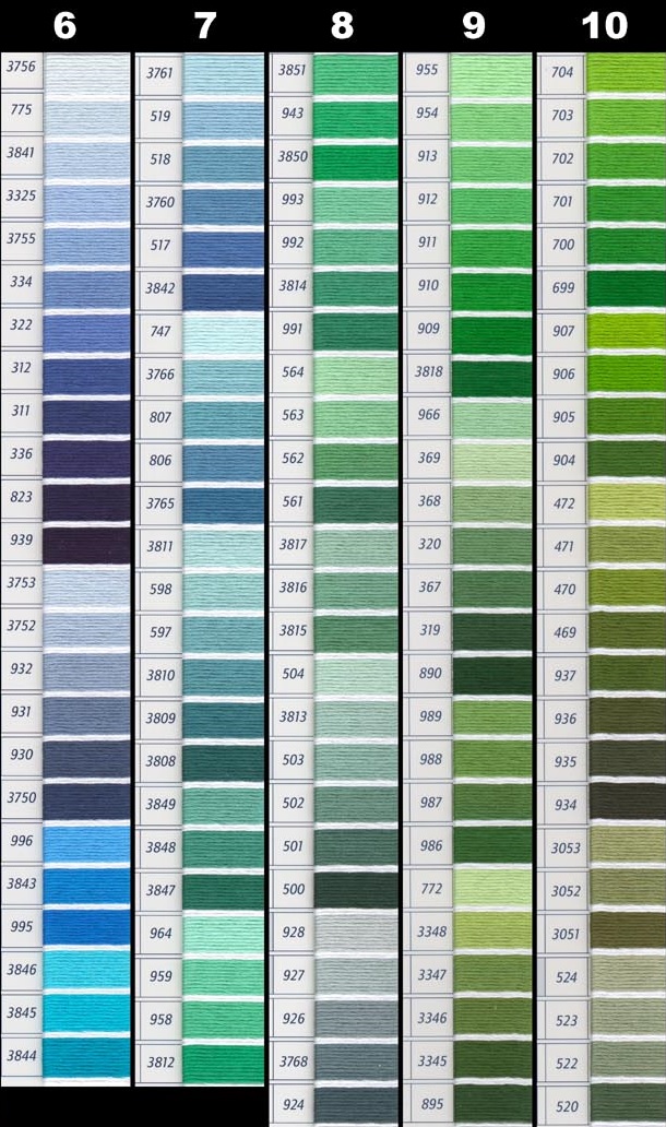 Dmc Anchor Threads Colour Chart