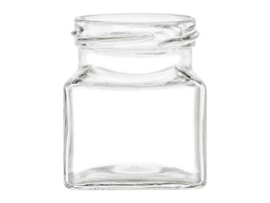 Square Spice Bottle with White Lid, 4 oz