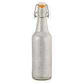 12 oz Round Clear Glass Bottle with Swing Top - 375 ml | Swing Top Bottles