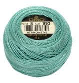 DMC Size 8 Perle Cotton Thread | 993 Very Light Aquamarine | Size 8