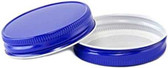 70/450 Royal Blue Mason Jar Lid with Plastisol Liner - Regular Mouth | Closures, Lids