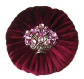 4" Burgundy Emery Pincushion - 1 lb Emery Sand | Crafts Supplies, Sewing Notions