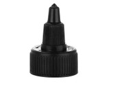 24/410 Black Twist Open/Close Dispensing Cap with PE Foam Gasket | CT Thread Lids- Plastic