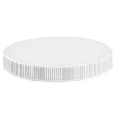 120/400, White Ribbed Edge Plastic Lid with a Foam Liner