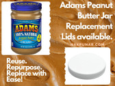 Adams Peanut Butter Jar Lid with a Foam Liner