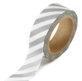 Silver Stripe Washi Tape - 15 m | Tapes