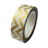 Golden Chevron Washi Tape - 15 m | Tapes