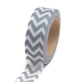 Silver Chevron Washi Tape - 15 m | Tapes