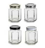 3.75 oz Hexagon Glass Jar with Lid (110 ml) | Jars