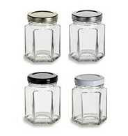 3.75 oz Victorian Square Glass Jar with Lid (110 ml)