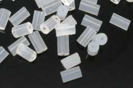 Bargain Staples 200x Clear Rubber Silicone Earring Backs - 4mm Bullet Clutch Stoppers