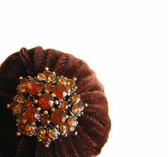 2" Brown Velvet Emery Pincushion | Emery Pincushions, Pincushion Fillings