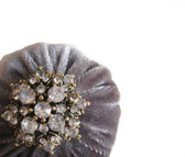 2" Gray Velvet Emery Pincushion | Emery Pincushions, Pincushion Fillings