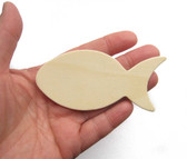 5 pcs 3.5" Wood Fish Cutout Shape | Wood Cutout Shapes