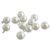 White Pearl Button - Full Ball - 3/8 in | Pearl Buttons