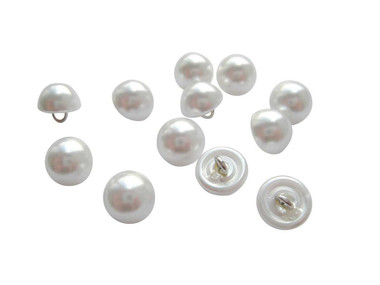 The Crafts Outlet Plastic Pearl, Half Dome, 10mm, 144-pc, Pearl White