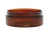 4 oz Low Profile Amber Brown Single Wall Plastic Jar with Your Choice of Lid | Jars