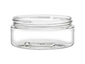 4 oz Low Profile Clear Single Wall Plastic Jar with Your Choice of Lid | Clear Plastic Jars