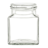 8 oz Cube Square Glass Jar with Plastisol Lined Lid | Square Jars