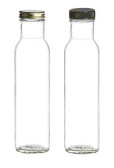 8 oz Wide Mouth Glass Bottle - Square bottom | Sauce Bottles