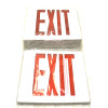 (3) NEW Lithonia Lighting EXR M6 Red LED Emergency Exits w/ Extra Face Plate