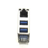 (40) NEW Dual Port USB 3.0 Socket w/ RJ45 Ethernet Modular Connector PCB