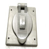 NEW Hubbell 7777 Gray Polycarbonate Weatherproof Lift Cover Plate (2-Gang Size)