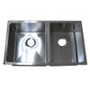 Luxart LXNZD3219 16 Gauge Near Zero Radius Double Bowl 60/40 Undermount Sink
